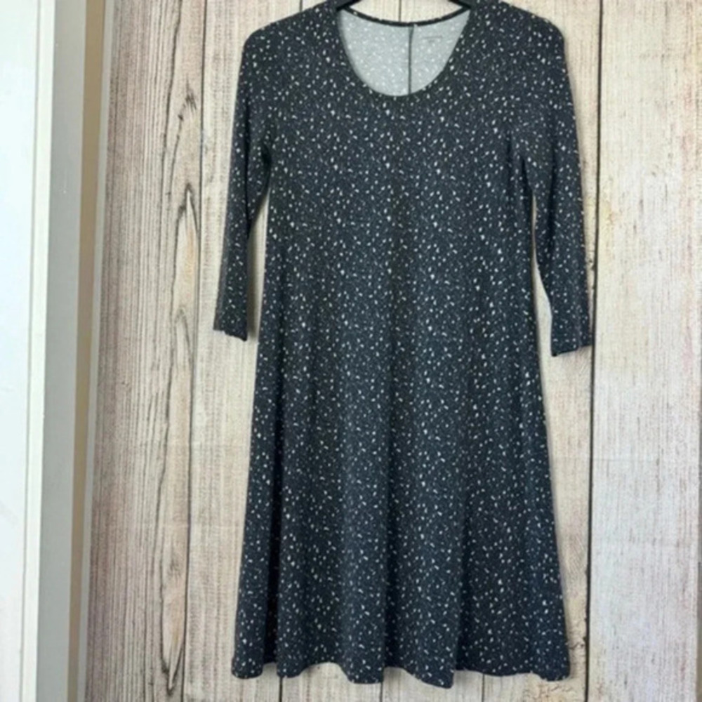 Garnet Hill Womens seamed knit Trapeze dress size XS